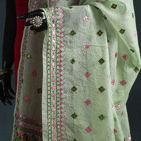 Kota doria silk hand embroidered chapa work phulkari