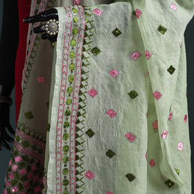 Kota doria silk hand embroidered chapa work phulkari