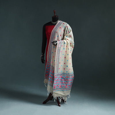 Kota doria silk hand embroidered chapa work phulkari
