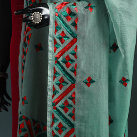 Kota doria silk hand embroidered chapa work phulkari