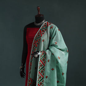 Kota doria silk hand embroidered chapa work phulkari