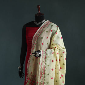 Kota doria silk hand embroidered chapa work phulkari