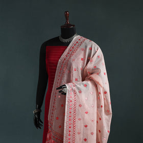 Kota doria silk hand embroidered chapa work phulkari