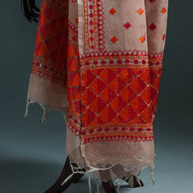 Kota doria silk hand embroidered chapa work phulkari