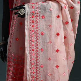 Kota doria silk hand embroidered chapa work phulkari
