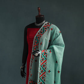 Kota doria silk hand embroidered chapa work phulkari