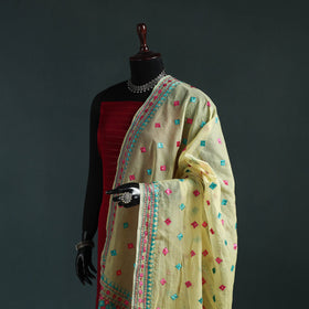 Kota doria silk hand embroidered chapa work phulkari