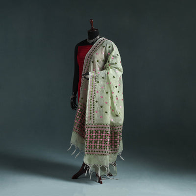 Kota doria silk hand embroidered chapa work phulkari