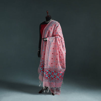 Kota doria silk hand embroidered chapa work phulkari
