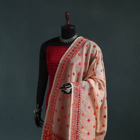Kota doria silk hand embroidered chapa work phulkari