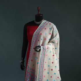 Kota doria silk hand embroidered chapa work phulkari