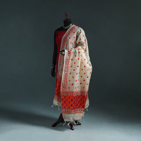 Kota doria silk hand embroidered chapa work phulkari