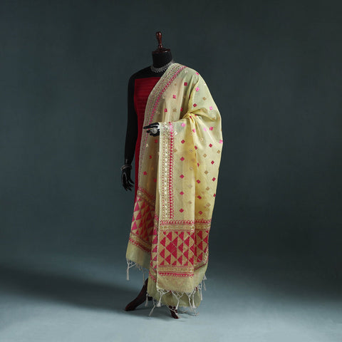 Kota doria silk hand embroidered chapa work phulkari