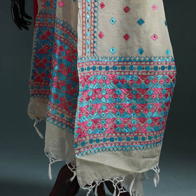 Kota doria silk hand embroidered chapa work phulkari