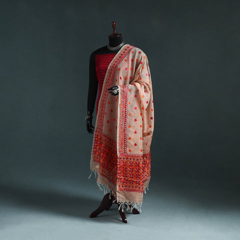 Kota doria silk hand embroidered chapa work phulkari