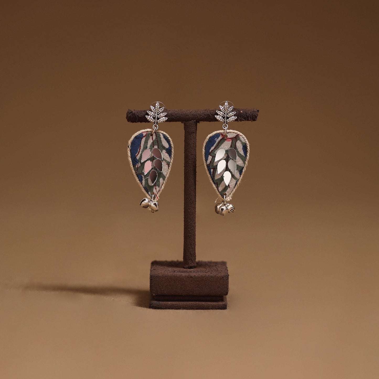 Kritika mirror & ghungroo work gs fabart handmade earrings