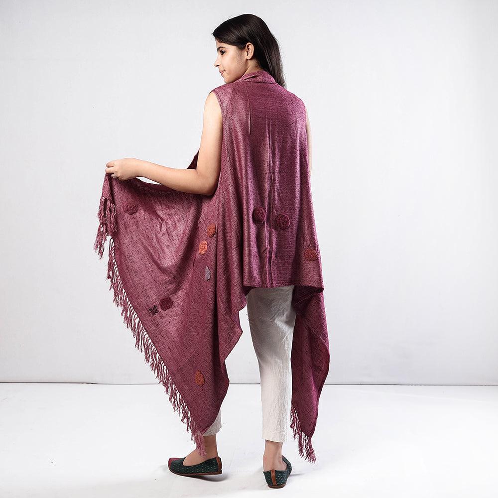  Kullu Karishma Handwoven Angora & Merino Wool Knitted Wrap  