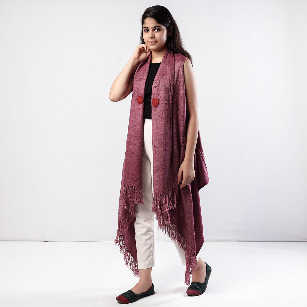  Kullu Karishma Handwoven Angora & Merino Wool Knitted Wrap  