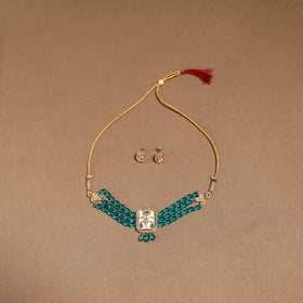 Kundan work choker necklace set 30 - handcrafted