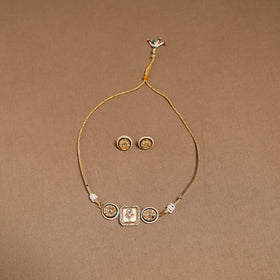 Kundan work choker necklace set 33 - handcrafted