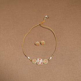 Kundan work choker necklace set 34 - handcrafted