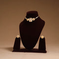 Kundan work choker necklace set 34 - handcrafted