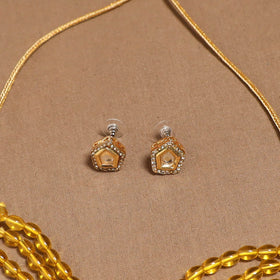 Kundan work choker necklace set 35 - handcrafted