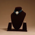 Kundan work choker necklace set 40 - handcrafted