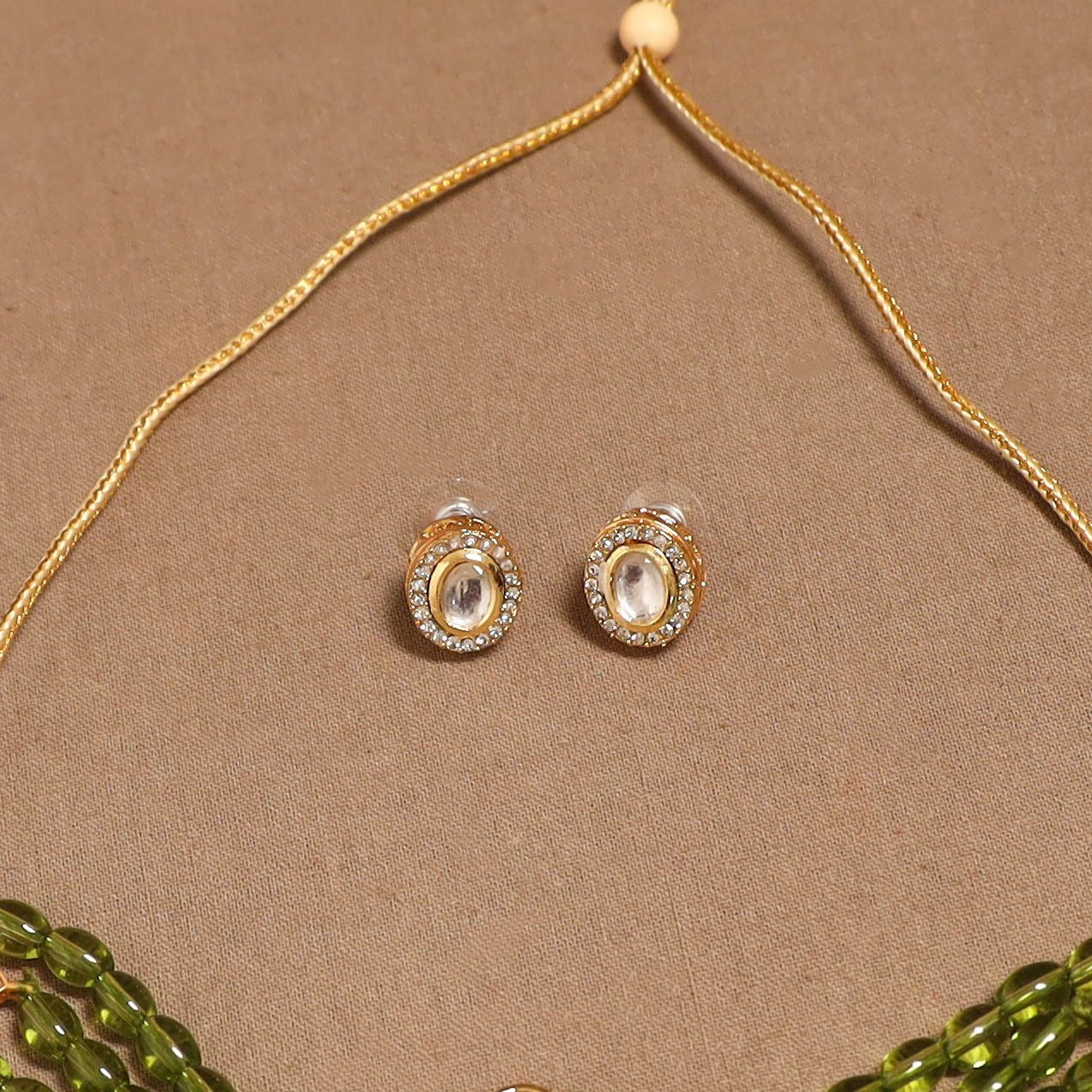 Kundan work choker necklace set 41 - handcrafted