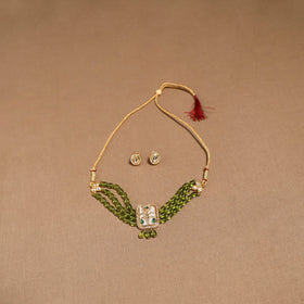 Kundan work choker necklace set 42 - handcrafted