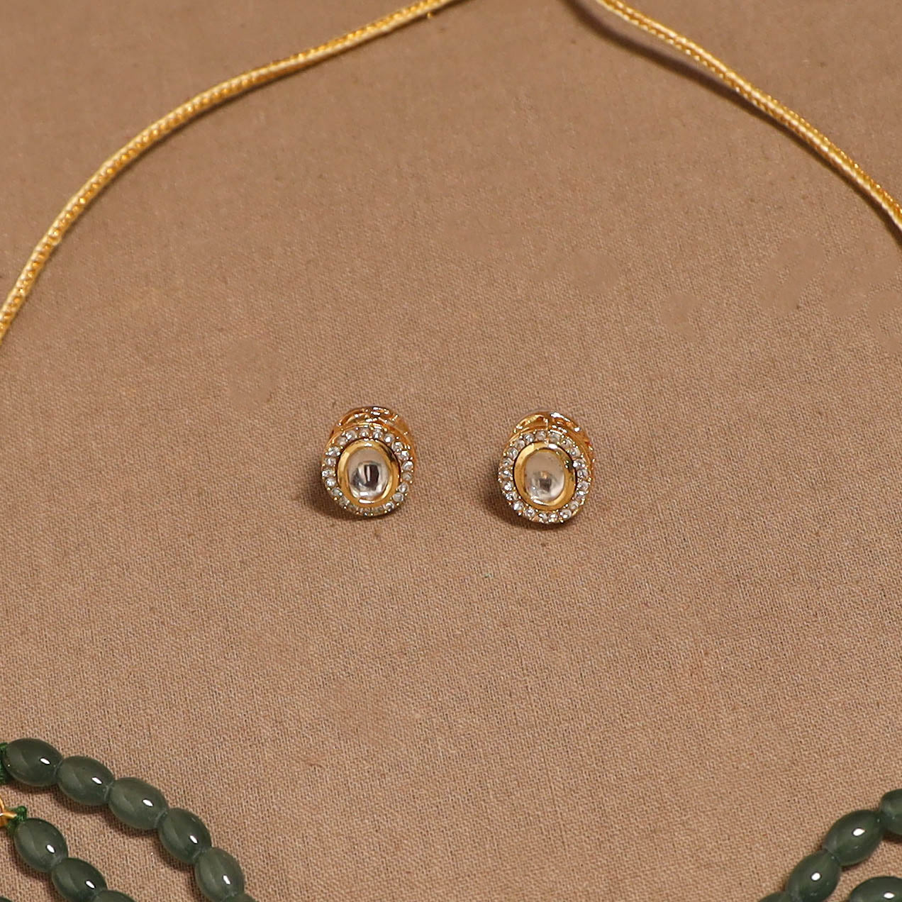 Kundan work choker necklace set 43 - handcrafted