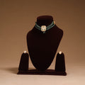 Kundan work choker necklace set 43 - handcrafted