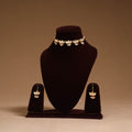 Kundan work choker necklace set 45 - handcrafted