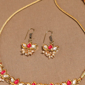 Kundan work choker necklace set 46 - handcrafted