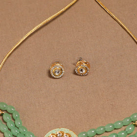 Kundan work choker necklace set 49 - handcrafted