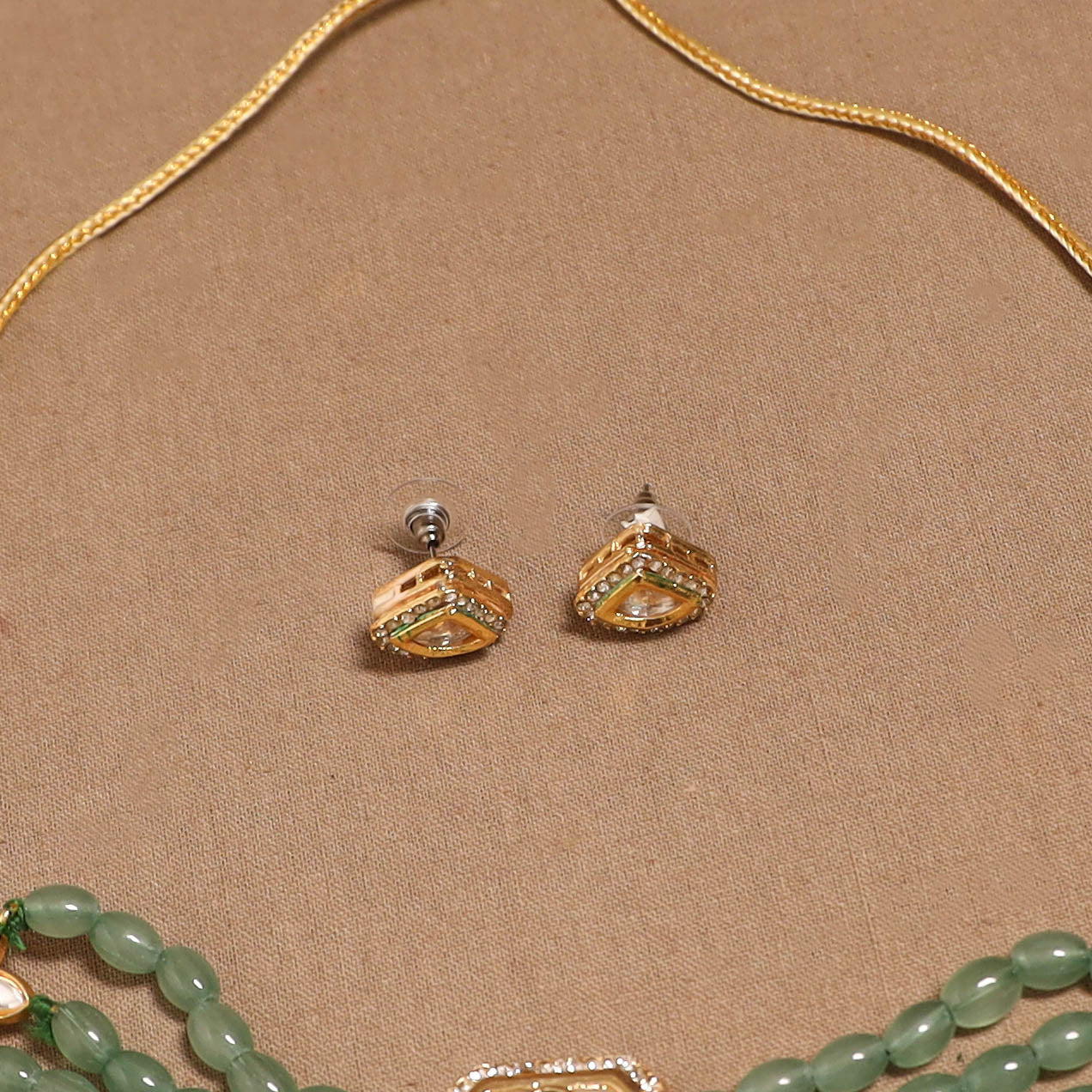 Kundan work choker necklace set 50 - handcrafted