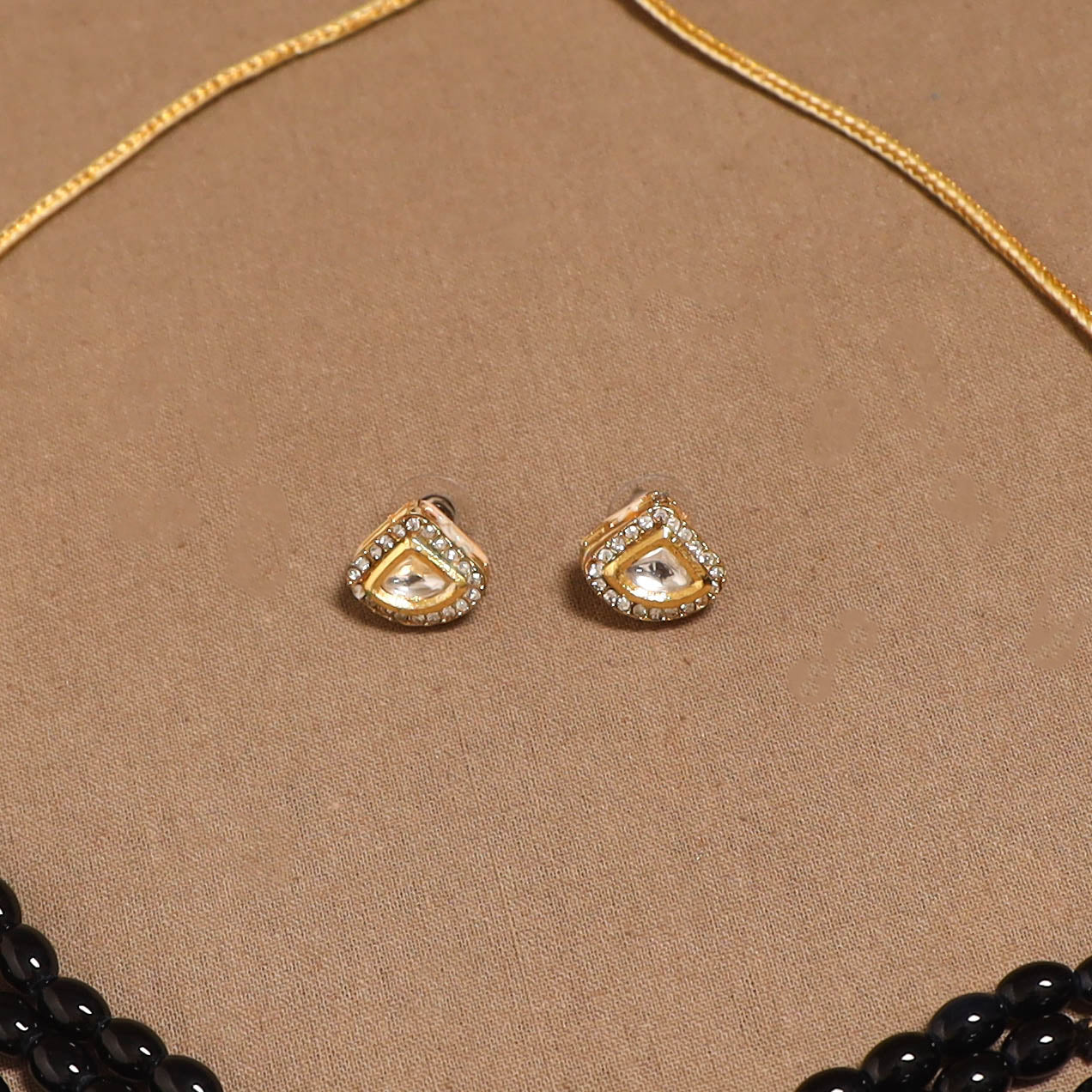 Kundan work choker necklace set 51 - handcrafted