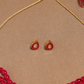 Kundan work choker necklace set 53 - handcrafted