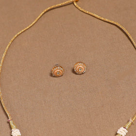 Kundan work choker necklace set 55 - handcrafted