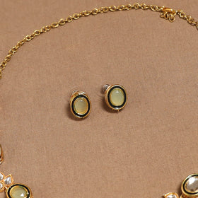 Kundan work necklace set 73 - handcrafted