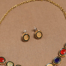 Kundan work necklace set 75 - handcrafted