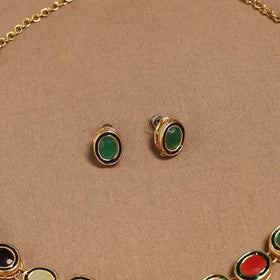 Kundan work necklace set 76 - handcrafted