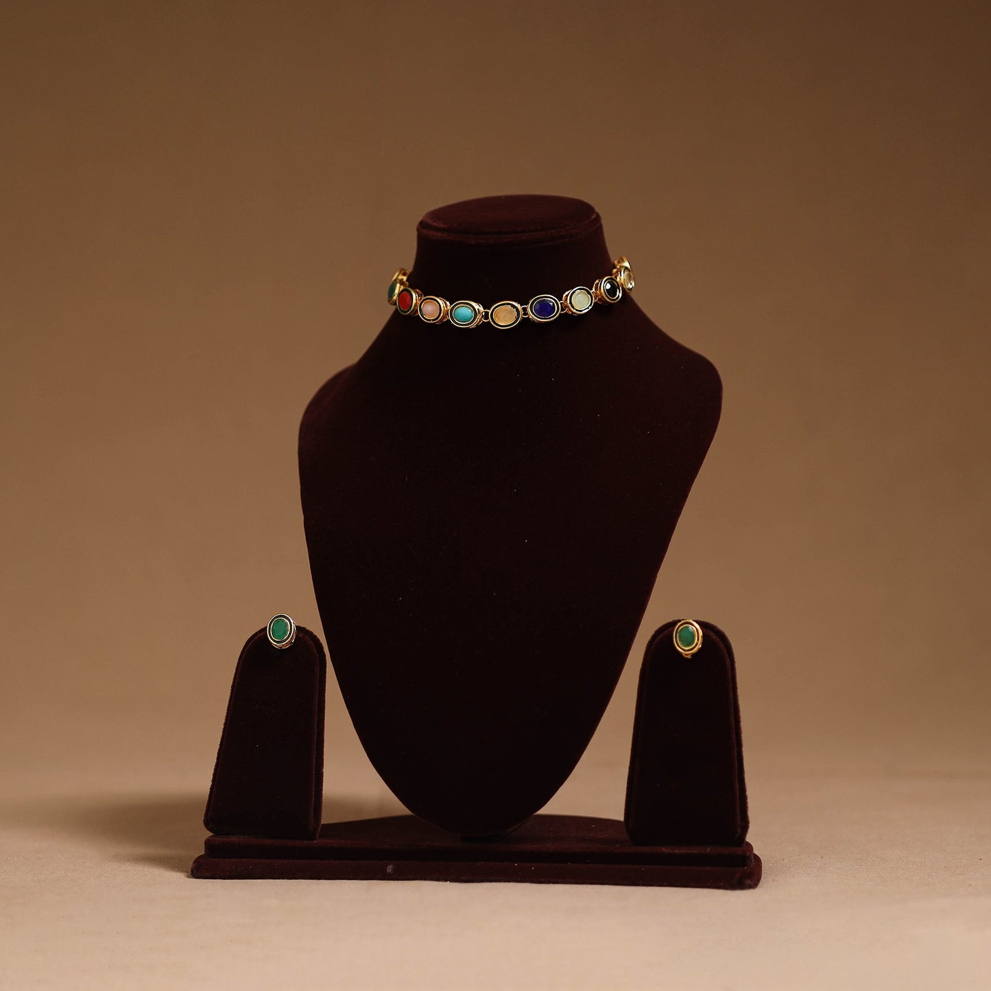 Kundan work necklace set 76 - handcrafted