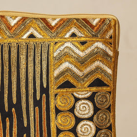  Kutch Ahir Embroidery Silk Tablet Pouch 