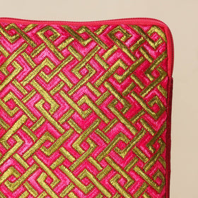  Kutch Ahir Embroidery Silk Tablet Pouch 