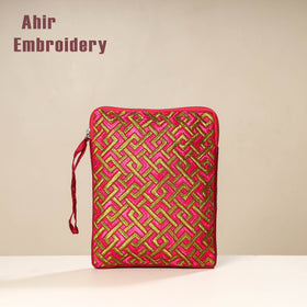  Kutch Ahir Embroidery Silk Tablet Pouch 