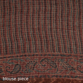 Kutch ajrakh hand block print natural dyed kota doria
