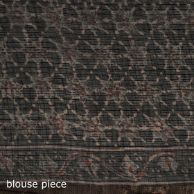 Kutch ajrakh hand block print natural dyed kota doria