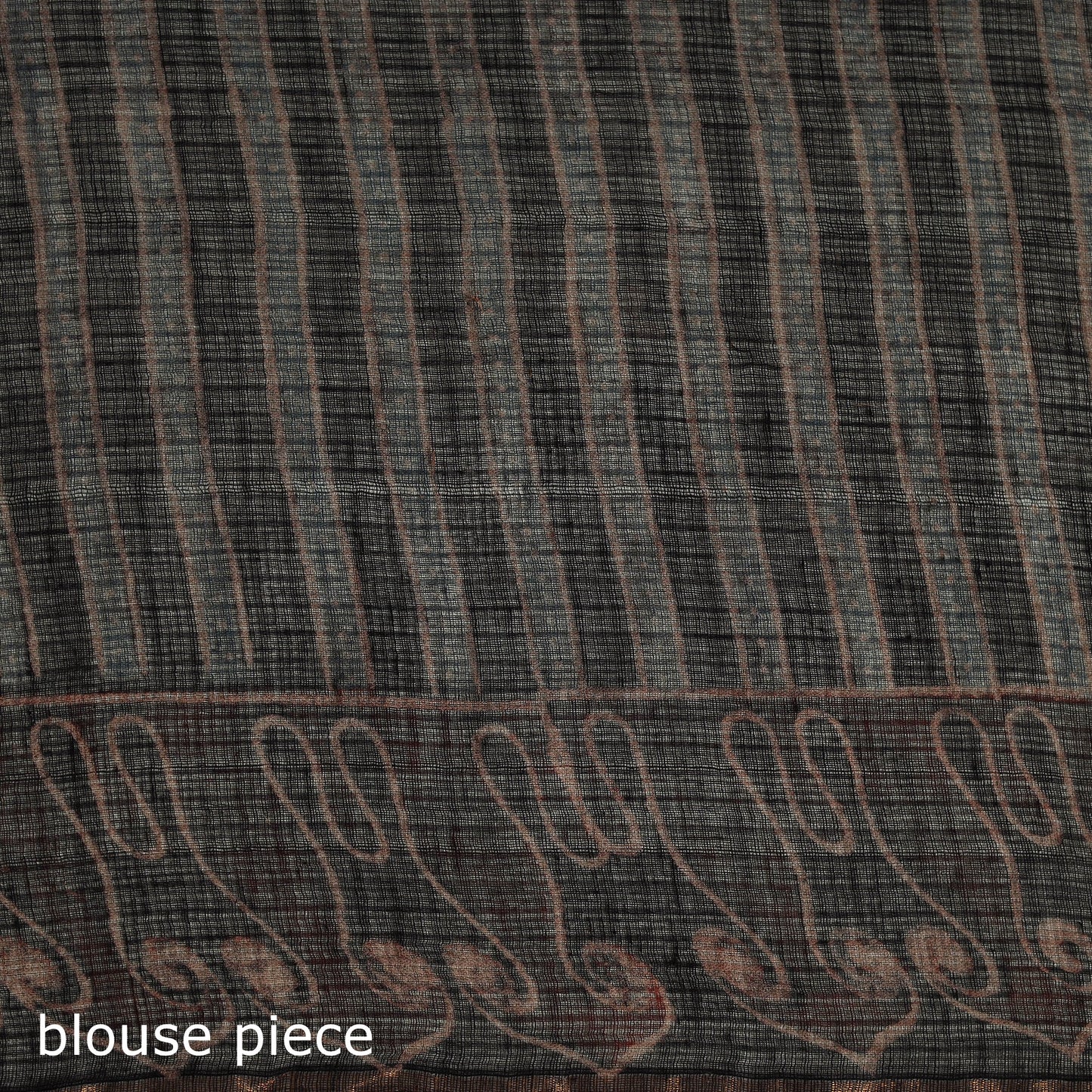 Kutch ajrakh hand block print natural dyed kota doria