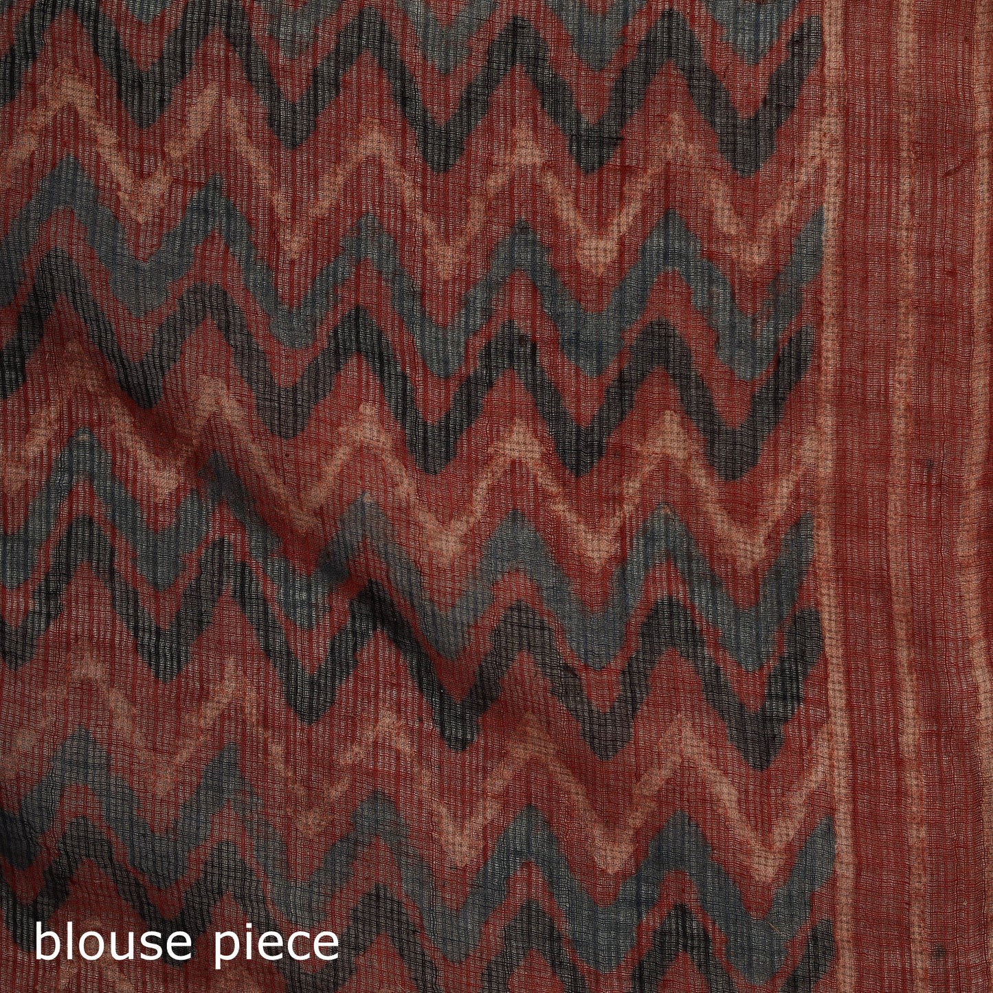 Kutch ajrakh hand block print natural dyed kota doria